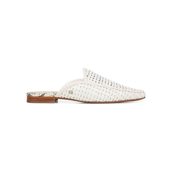 Sam Edelman Cream Elva Slip On Woven Mule Flats - Picture 2 of 9
